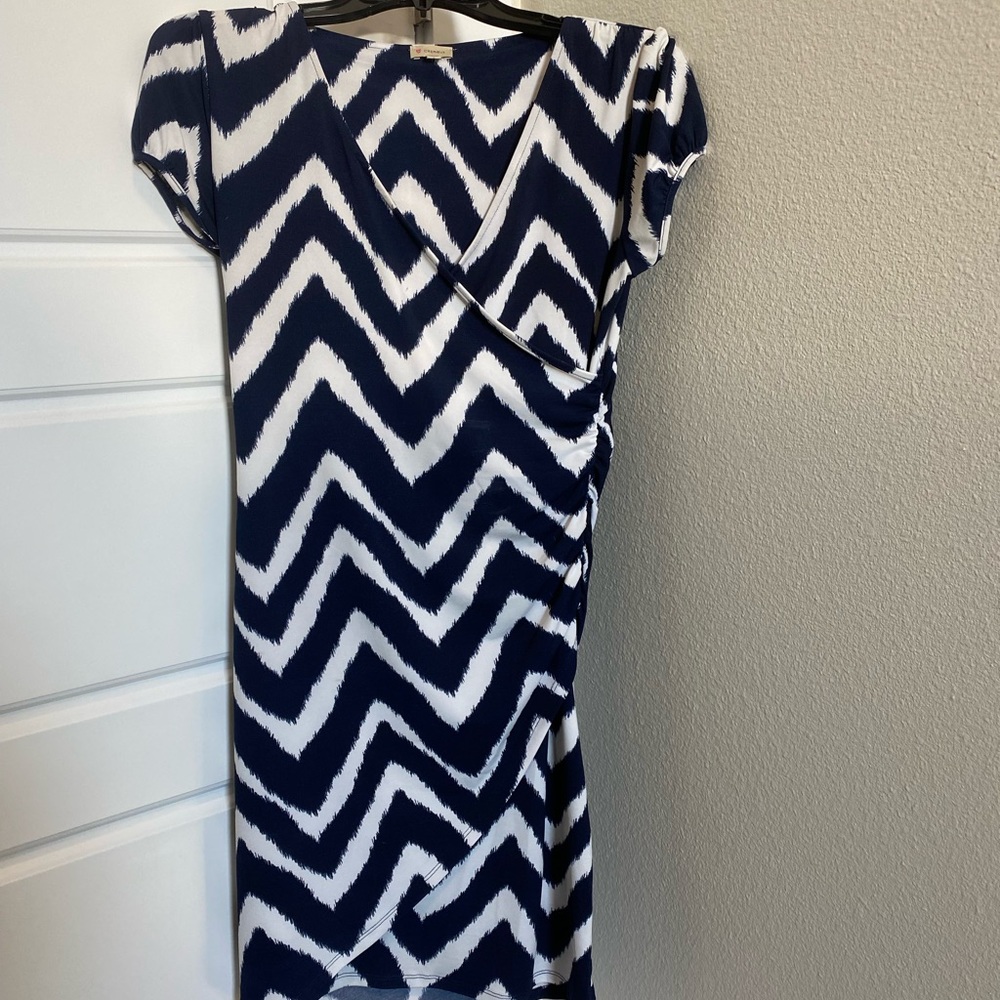 Navy blue and white stripe dress - Cremieux - XS